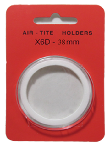 Air-tite X6D 38 mm Ring Fit Coin Capsule - White