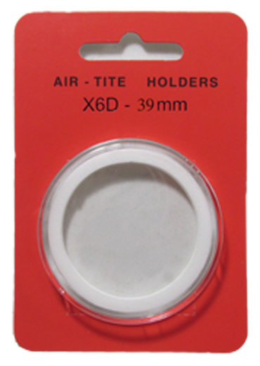Air-tite X6D 39 mm Ring Fit Coin Capsule - White