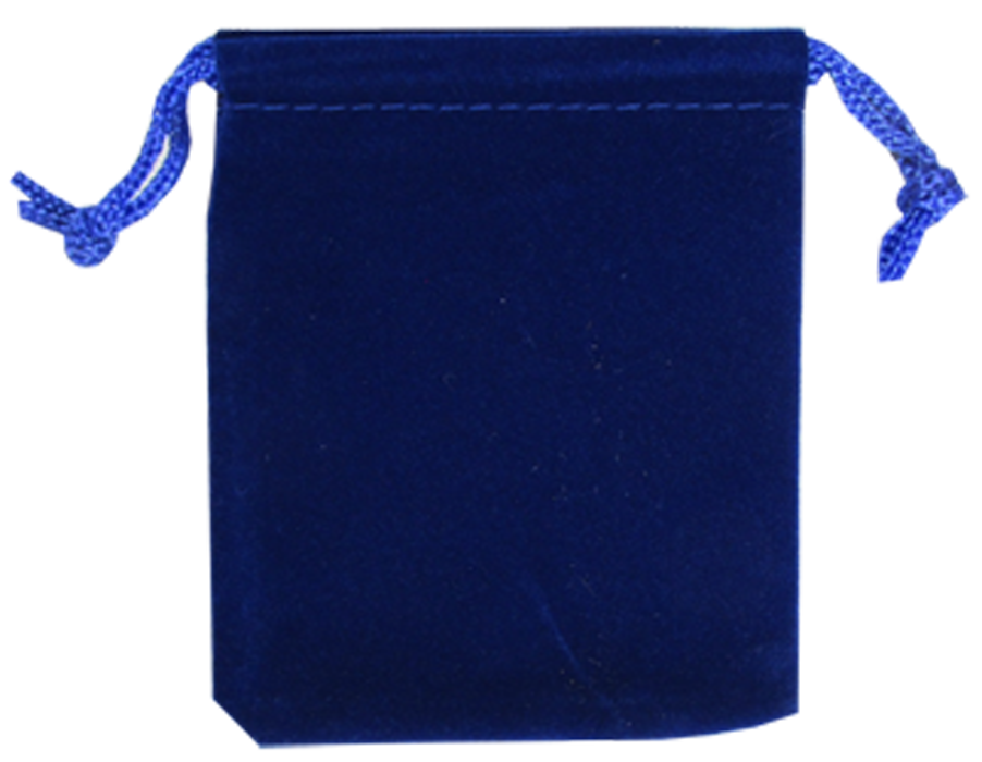 Guardhouse Royal Blue Velour Drawstring Pouch - 2.75 x 3.25