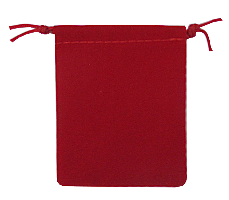 Guardhouse Red Velour Drawstring Pouch - 2.75 x 3.25