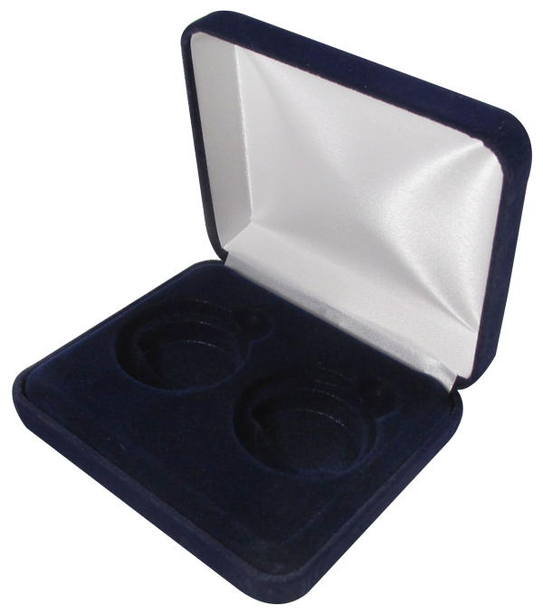 Velvet Coin Capsule Box ( 2 L ) - Navy Blue