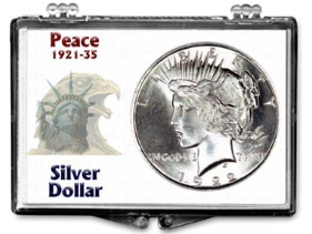 Edgar Marcus Peace Dollar Snaplock Case - Lady Liberty w Eagle