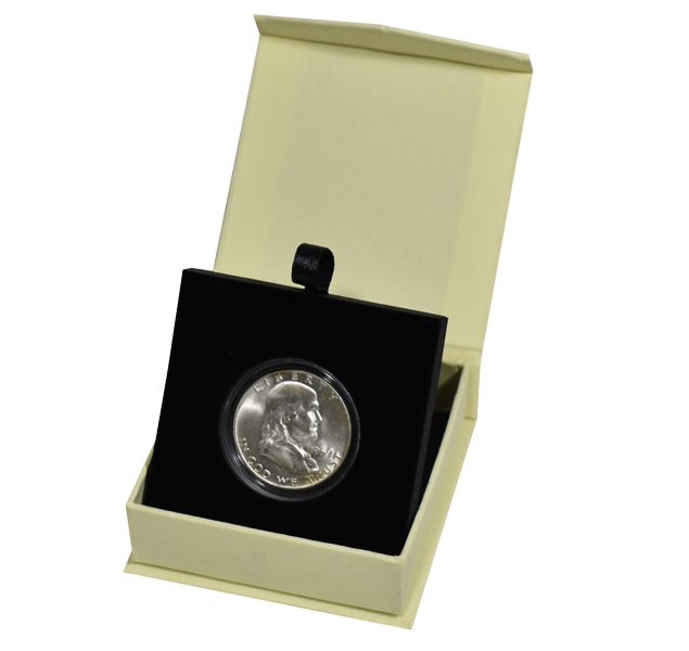 Guardhouse Magnetic Lid Coin Capsule Box ( M ) - Tan