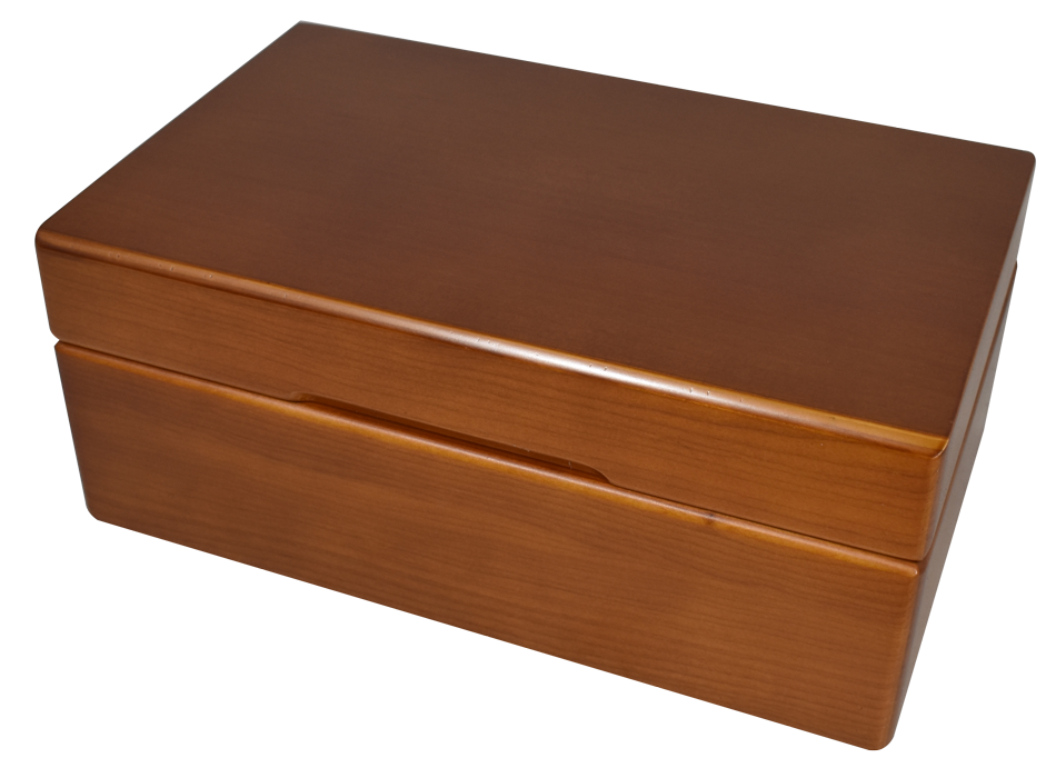 Wood Storage Box for 30 Coin Slabs - Teak Brown