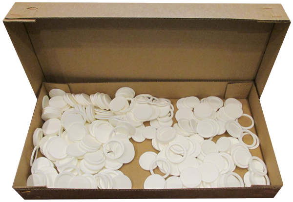 50.8mm Model Y Air Tite White Rings  (2 Inch Challenge Coin) - Bulk 250 Pack