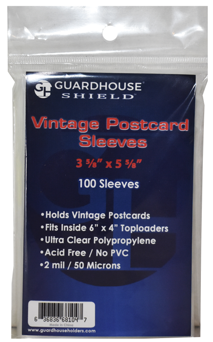 100 New Postcard Sleeves, Acid Free Clear Polypropylene, Archival