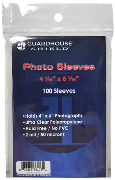 Guardhouse Shield Sleeves for 4 x 6 Photos