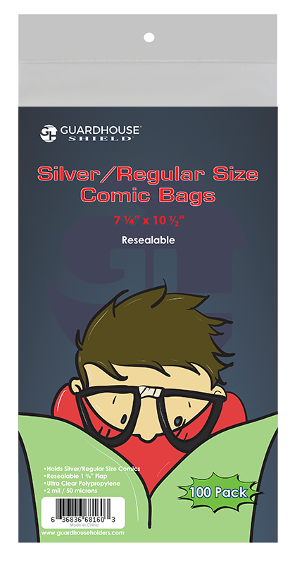 Resealable Shield Bag for Silver Comic Books (Wide Size)