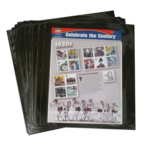 Supersafe Black Archival Pages for Mint Sheets - 12 PK