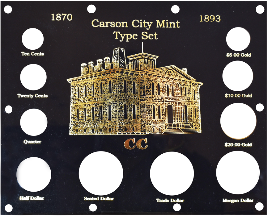 Capital Plastics 1870-1893 Carson City Mint Type Set