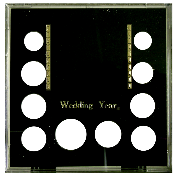 Wedding Year (Small $, .50, 5 Quarters, .10, .05, .01) Black