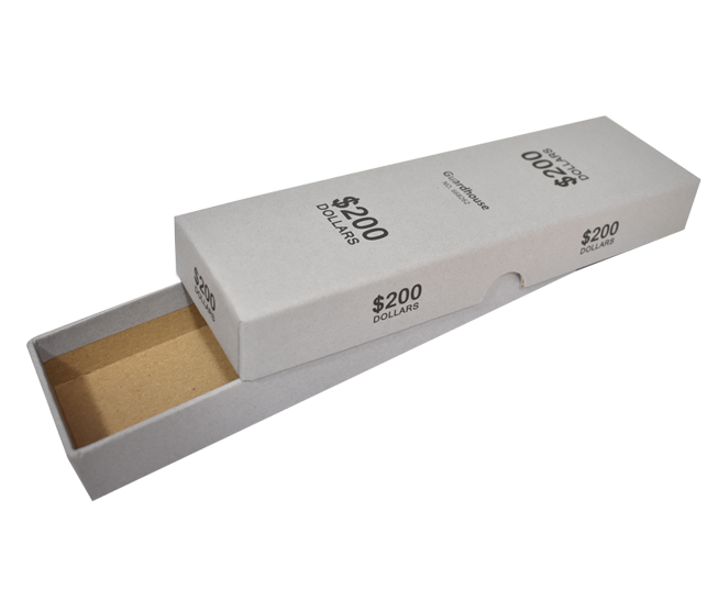 Guardhouse Coin Roll Storage Box for Small Dollars - Gray