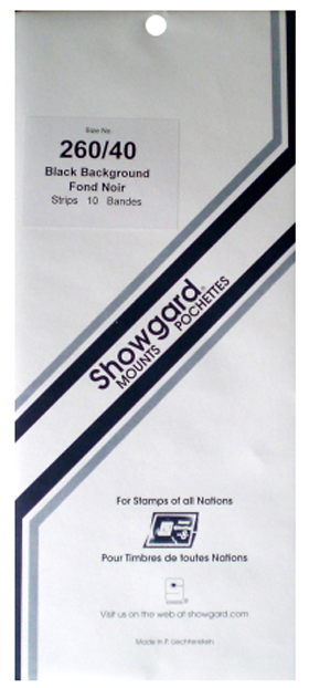 Showgard Stamp Mounts 260/40 - Black