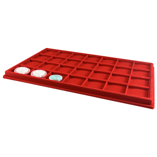 Display Tray for Coins - Red