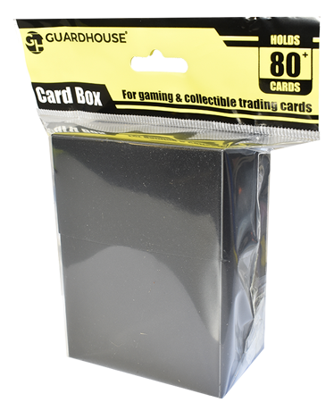 Guardhouse Flip-Top Storage Box for Trading Cards - Black