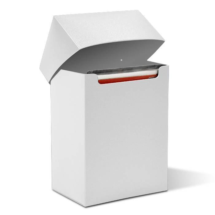 Guardhouse Flip-Top Storage Box for Trading Cards - White