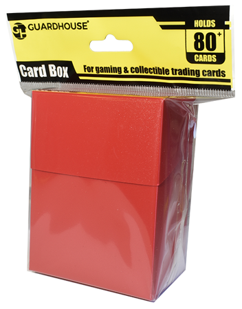 Guardhouse Flip-Top Storage Box for Trading Cards - Red