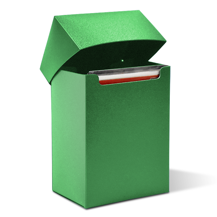 Guardhouse Flip-Top Storage Box for Trading Cards - Green