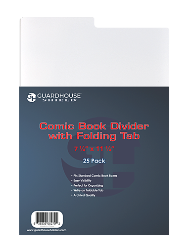 Guardhouse Standard Comic Book Dividers with Folding Tab - 25 PK