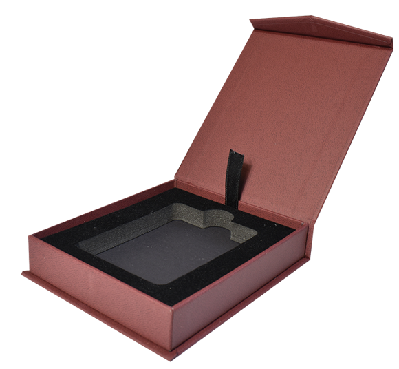 Magnetic Lid Display Box for 1 Coin Slab - Burgandy