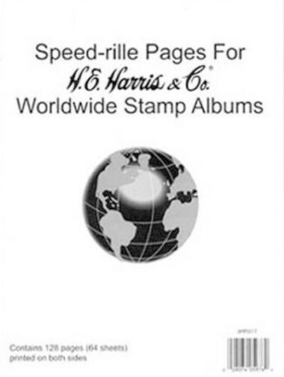 H.E. Harris Speed-rille Pages for Worldwide Stamp Albums