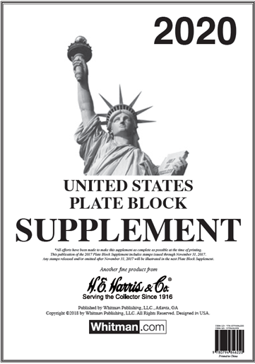 H.E. Harris 2020 United States Plate Block Supplement