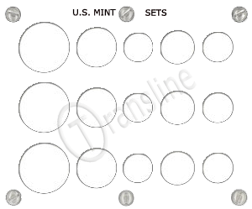 Capital Plastics U.S. Mint Set (3 sets of 5 coins) - White