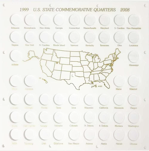 Capital Plastics U.S. Washington Commemorative State Quarters Holder