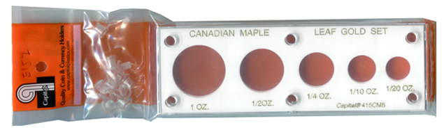 Capital Plastics Canadian Maple Leaf Gold Set - White