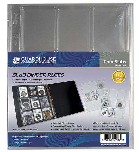 Guardhouse Notebook Pages for 9 Coin Slabs