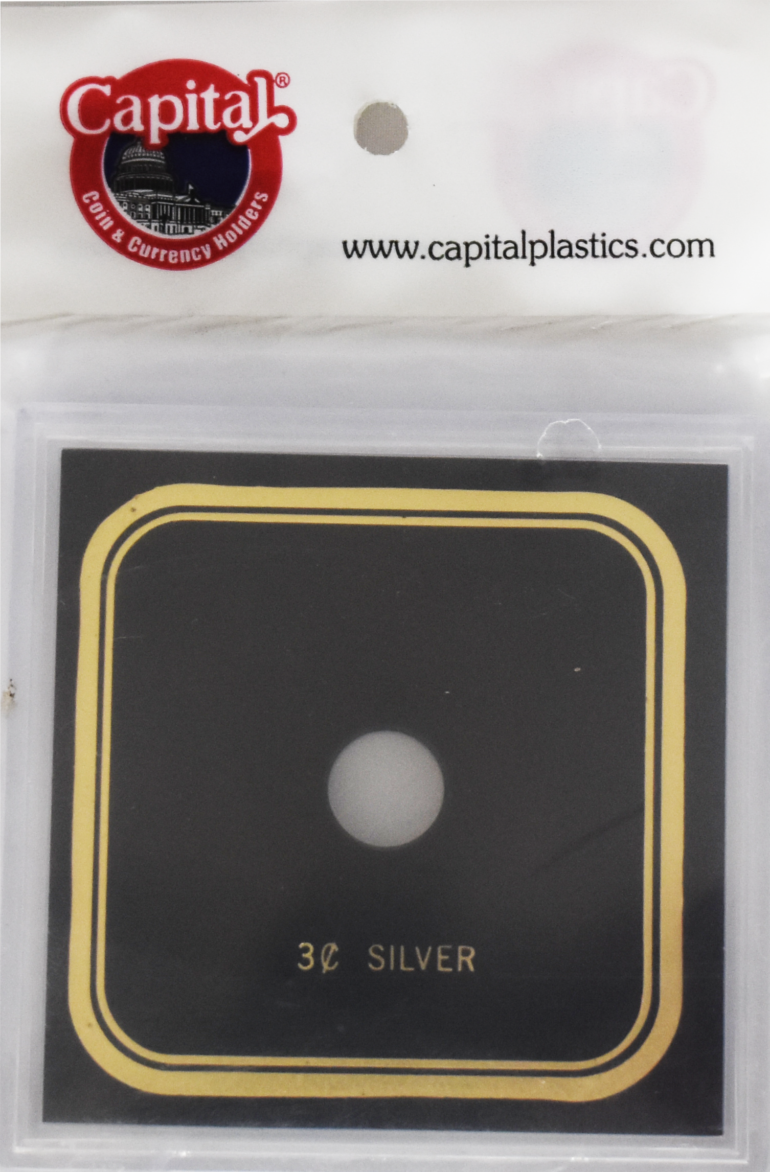 Capital Plastics 3c Silver VPX Coin Holder - Black