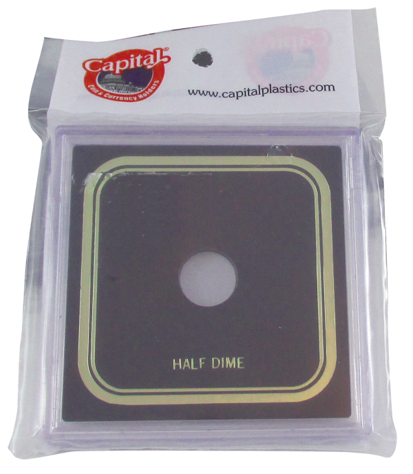 Capital Plastics Half Dime VPX Coin Holder - Black