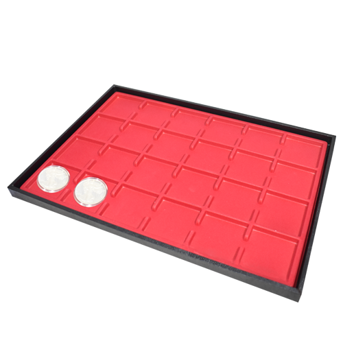 Guardhouse Slotted Display Tray and Jewelers Pad - Red