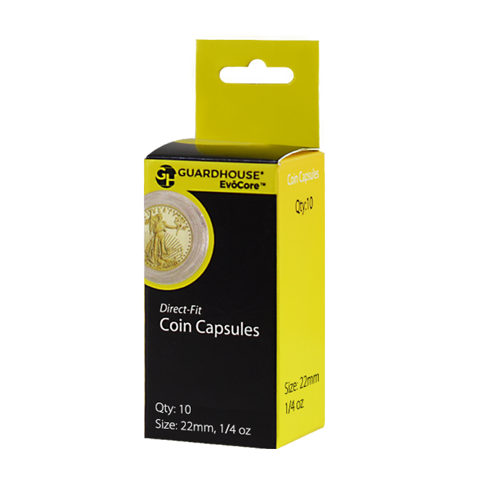 EvoCore 1/4 oz Gold Eagle Direct Fit Capsule Size 22mm - Retail