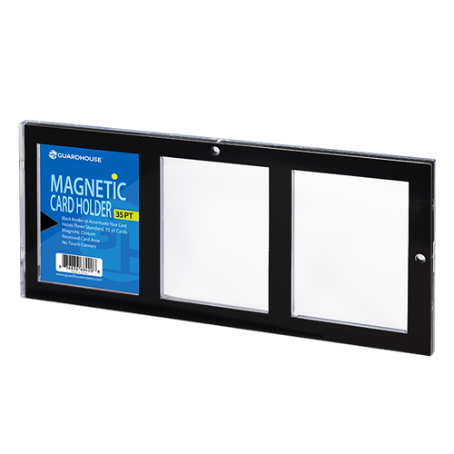 3 Card Magnetic Holder - 35 pt - Black Borders