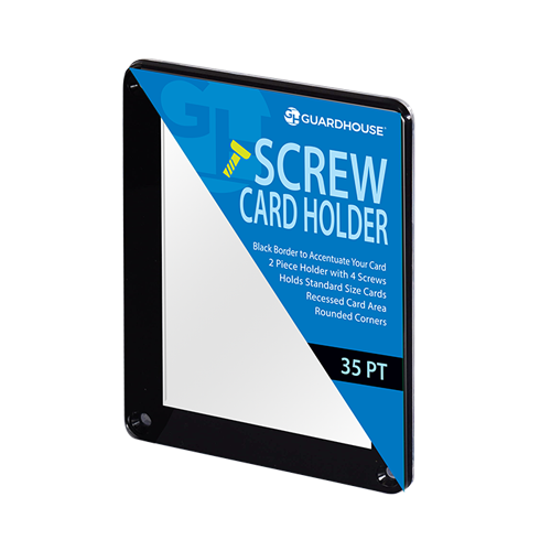 Screw Card Holder - 35 pt - Black Border