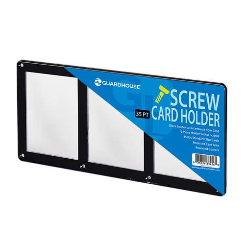 3 Card Screw Type Holder - 35pt - Black Border