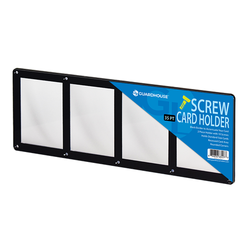 4 Card Screw Type Holder - 35pt - Black Border