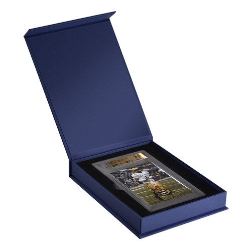 Magnetic Lid Display Box for Beckett Card Slab - Navy Blue