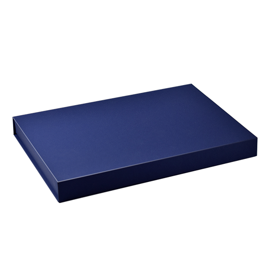 Magnetic Lid Display Box for Two PSA/CGC Card Slabs - Navy Blue