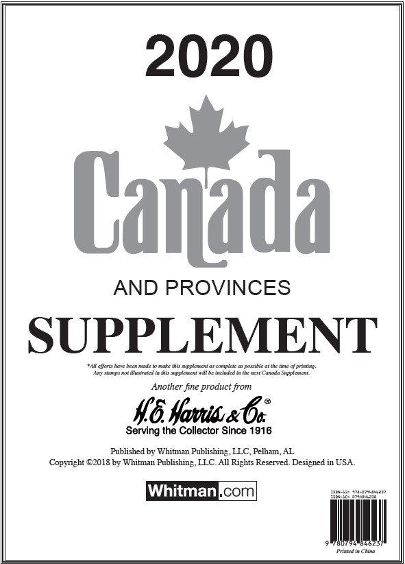 2020 Canada Supplement - H.E. Harris 2020 Canada Supplement, Whitman 2020 Canada Supplement