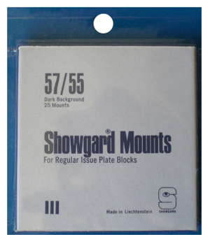 57/55 Showgard Plate Blocks and Covers (Black)