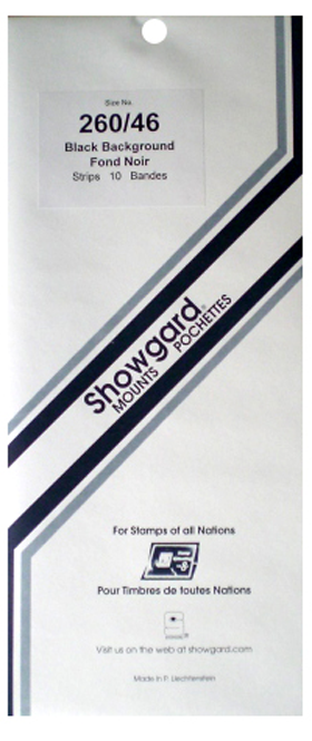 260/46 Showgard Strip-Style Stamp Mounts (Black)
