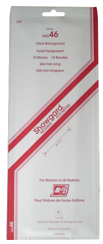 260/46 Showgard Strip-Style Stamp Mounts 260mm (Clear)
