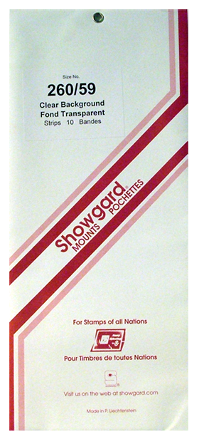 260/59 Showgard Strip-Style Stamp Mounts (Clear)