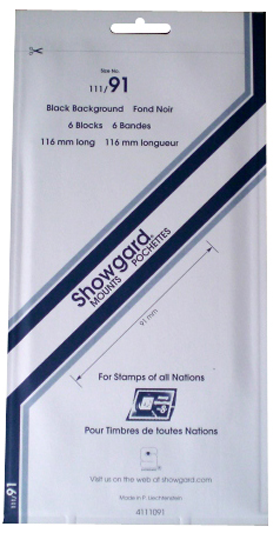 111/91 Showgard Blocks, Strips and Souvenir Sheets (Black)