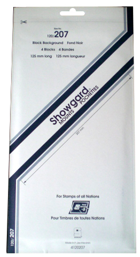 120/207 Showgard Blocks, Strips and Souvenir Sheets (Black)