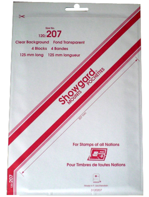 120/207 Showgard Blocks, Strips and Souvenir Sheets (Clear)