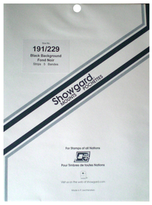 191/229 Showgard Blocks, Strips and Souvenir Sheets (Black)