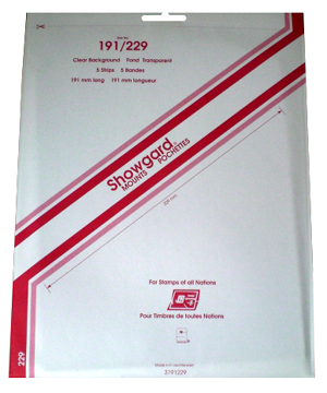 191/229 Showgard Blocks, Strips and Souvenir Sheets (Clear)